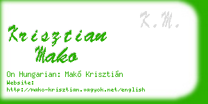 krisztian mako business card