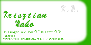 krisztian mako business card